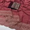 Star Georgette Scalop Ah Embroidery Work Saree Collection