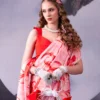 Taraa L 7005 Satin Silk Floral Printed Saree Collection