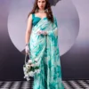 Taraa L 7005 Satin Silk Floral Printed Saree Collection