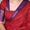 Taraa L 7029 Red Color Crepe Zari Weaving Fancy Saree