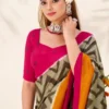 Taraa L 7043 Tasar Silk Zig Zag Printed Saree Collection