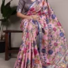 Taraa L 7057 Tasar Silk Traditional Floral Printed Saree Collection