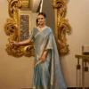Taraa L 7114 Tissue Shimmer Zari Weaving Fancy Saree Collection