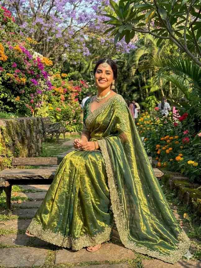 Kc 2125 Two Tone Soft Space Silk Sequence Worked Saree Collection