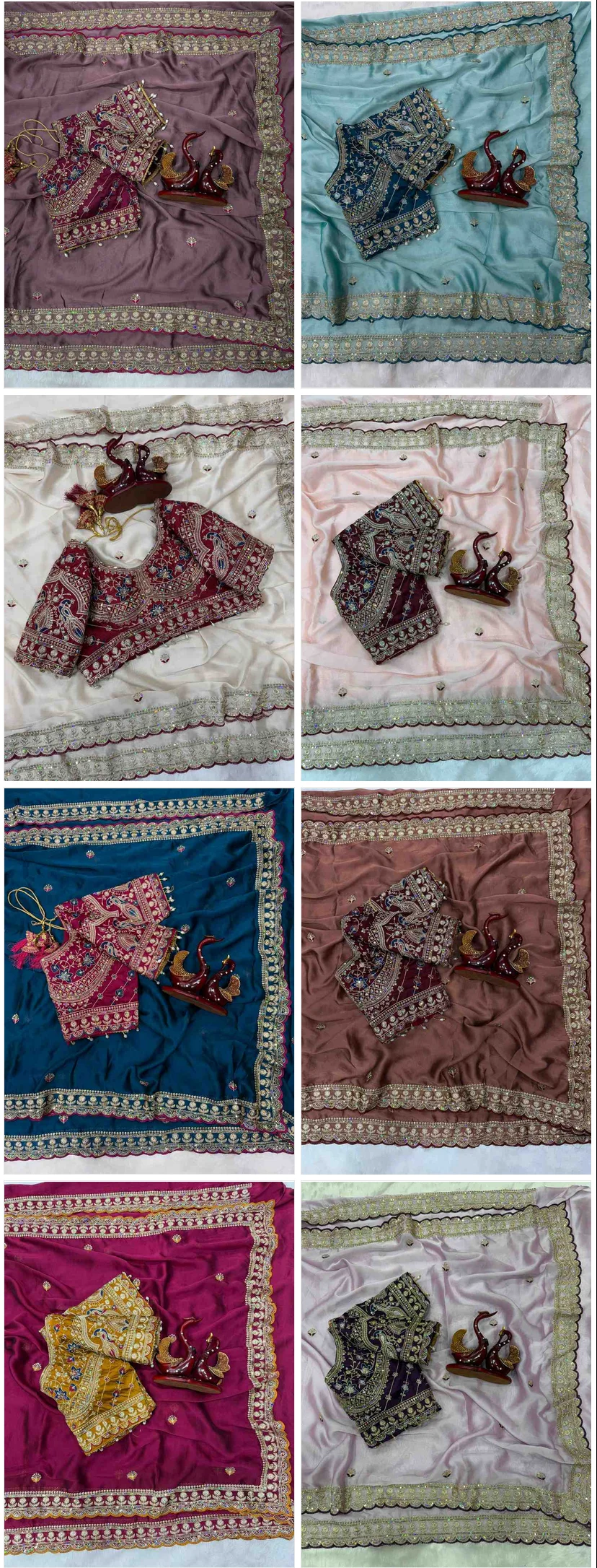 Kc 2127 Rangoli Silk Sequence Embroidery Worked Saree Collection