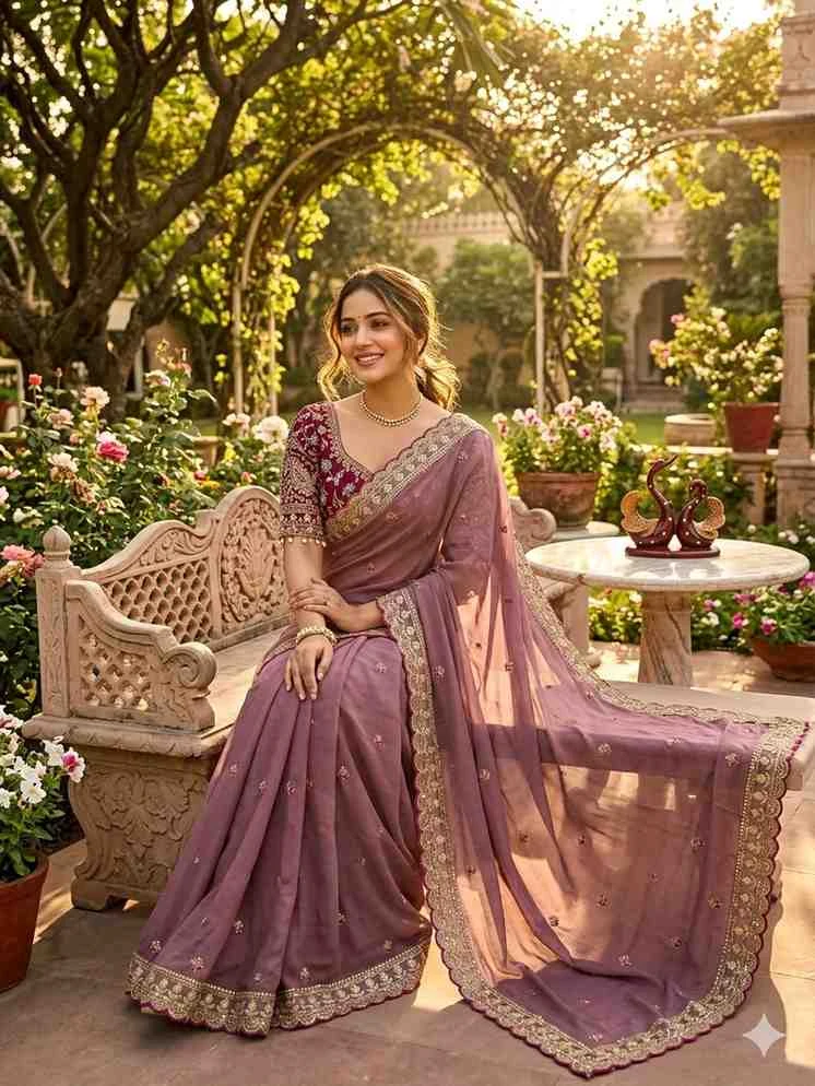 Kc 2127 Rangoli Silk Sequence Embroidery Worked Saree Collection
