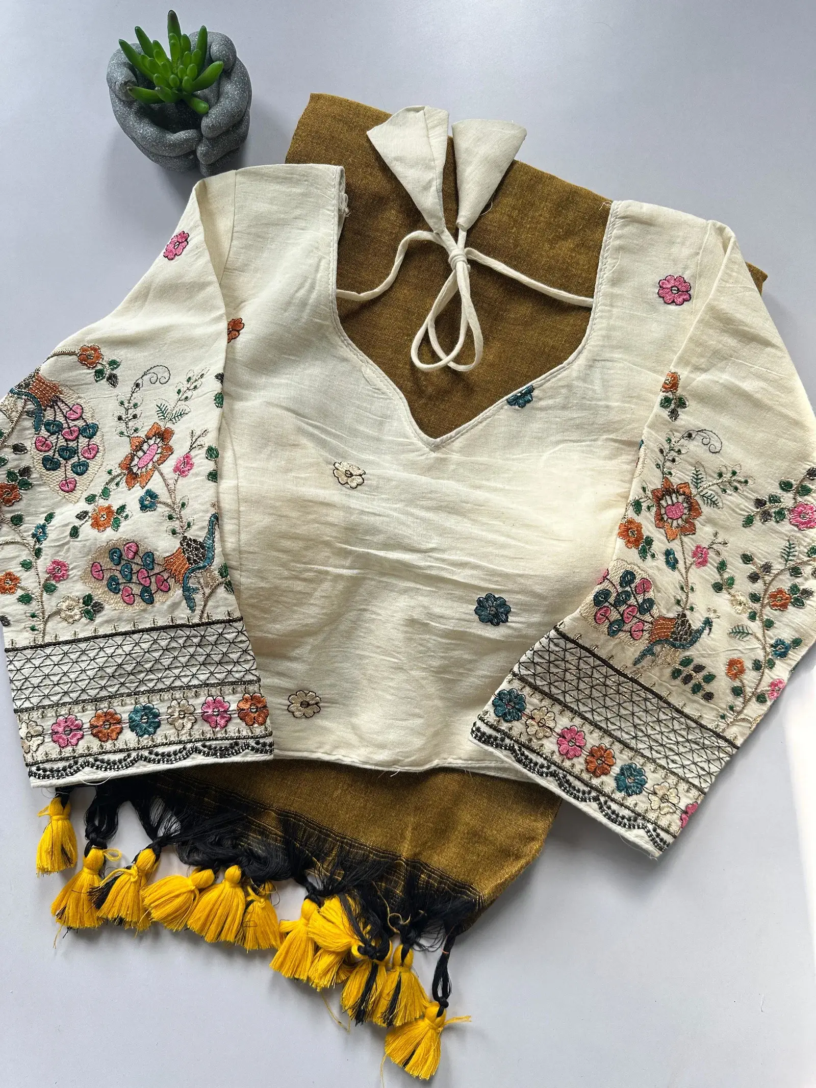 Khadi Vol 25 Khadi with Embroidery Work Saree with Blouse Collection