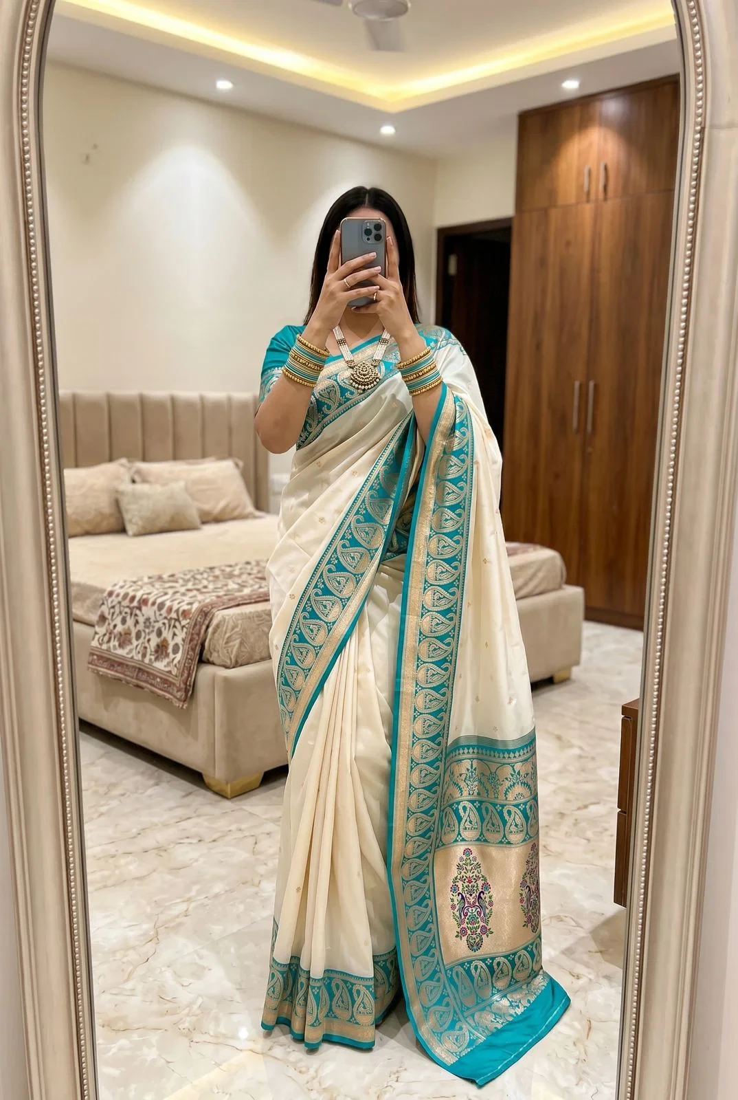 Mb 1213 Banarasi Paithani Silk Zari Weaving Saree Collection
