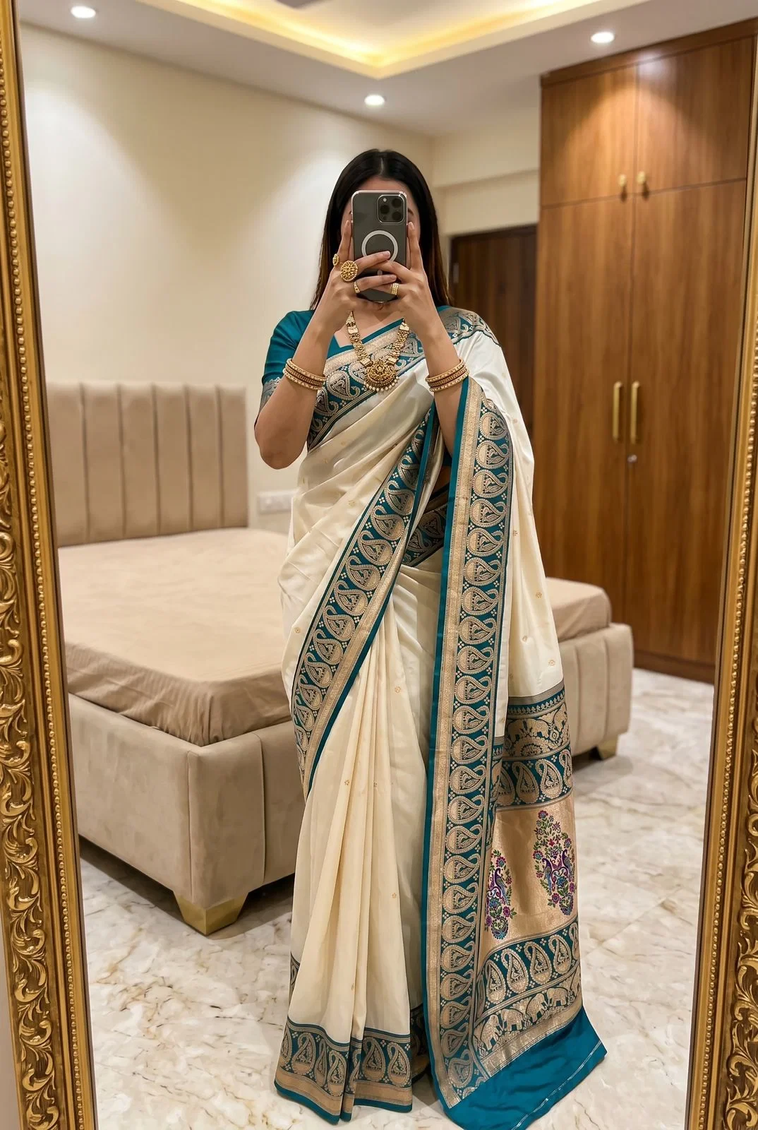 Mb 1213 Banarasi Paithani Silk Zari Weaving Saree Collection