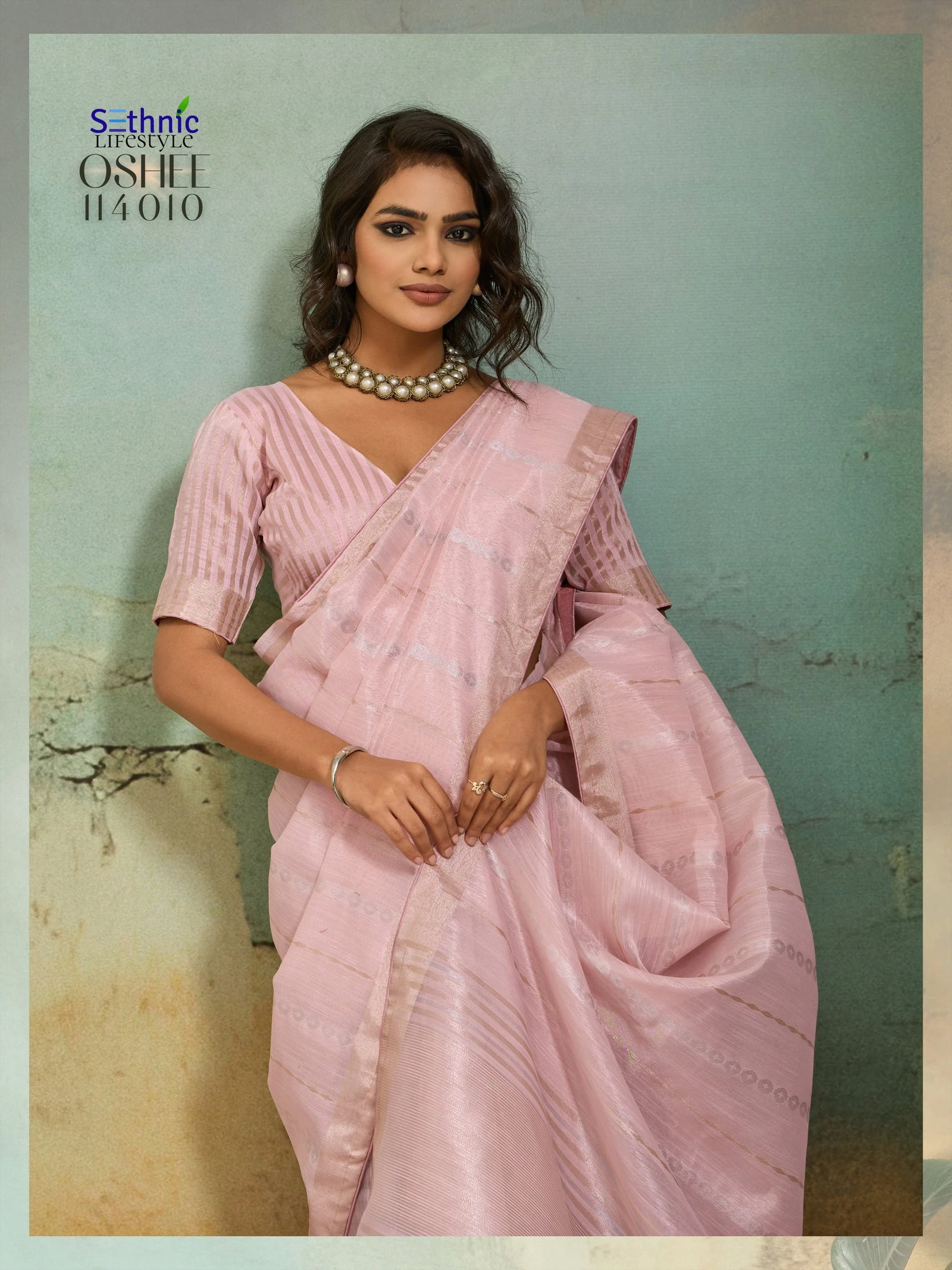Sethnic Oshee Flex Tissue Linen Blend Zari Woven Saree Collection