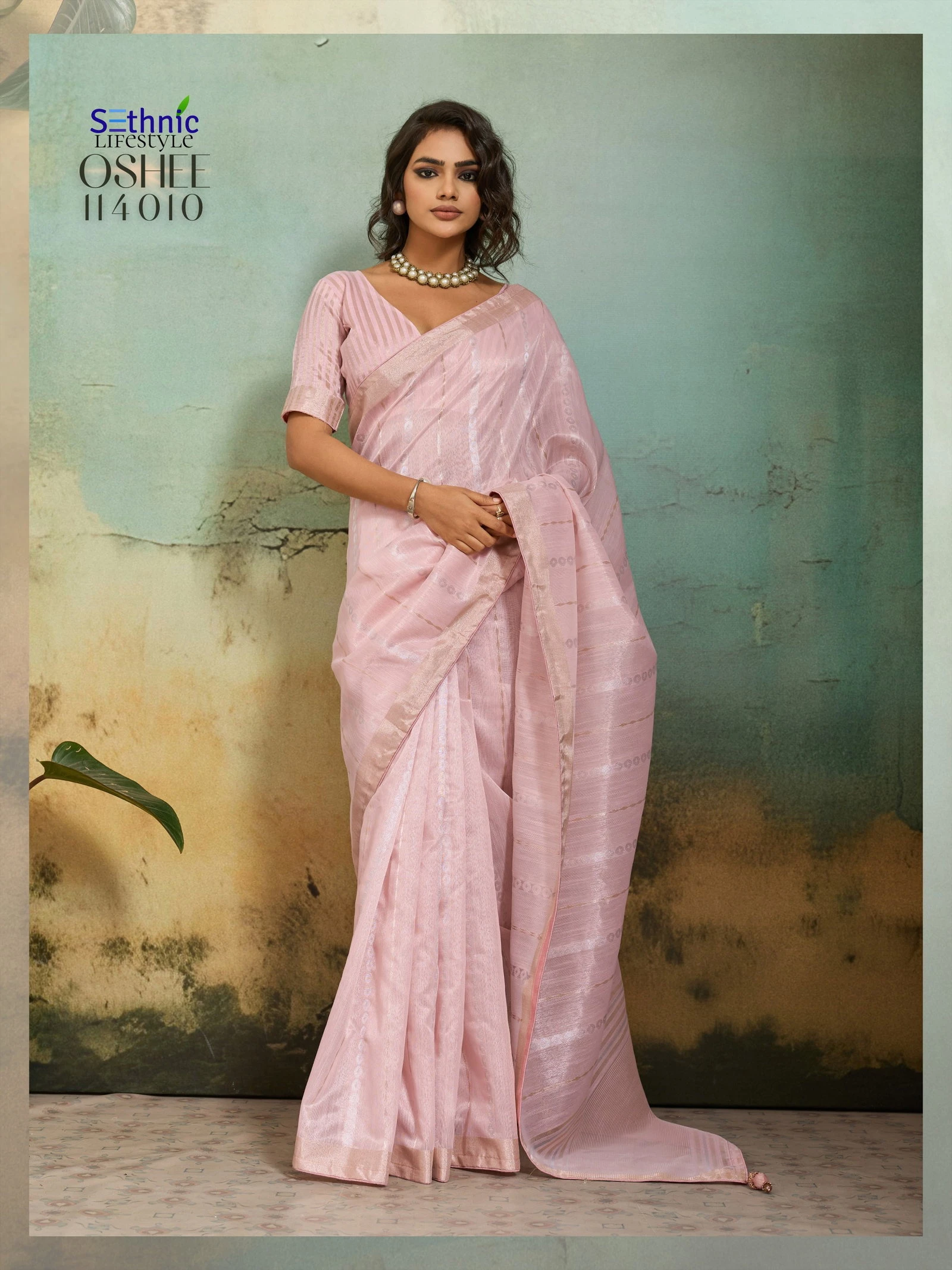 Sethnic Oshee Flex Tissue Linen Blend Zari Woven Saree Collection