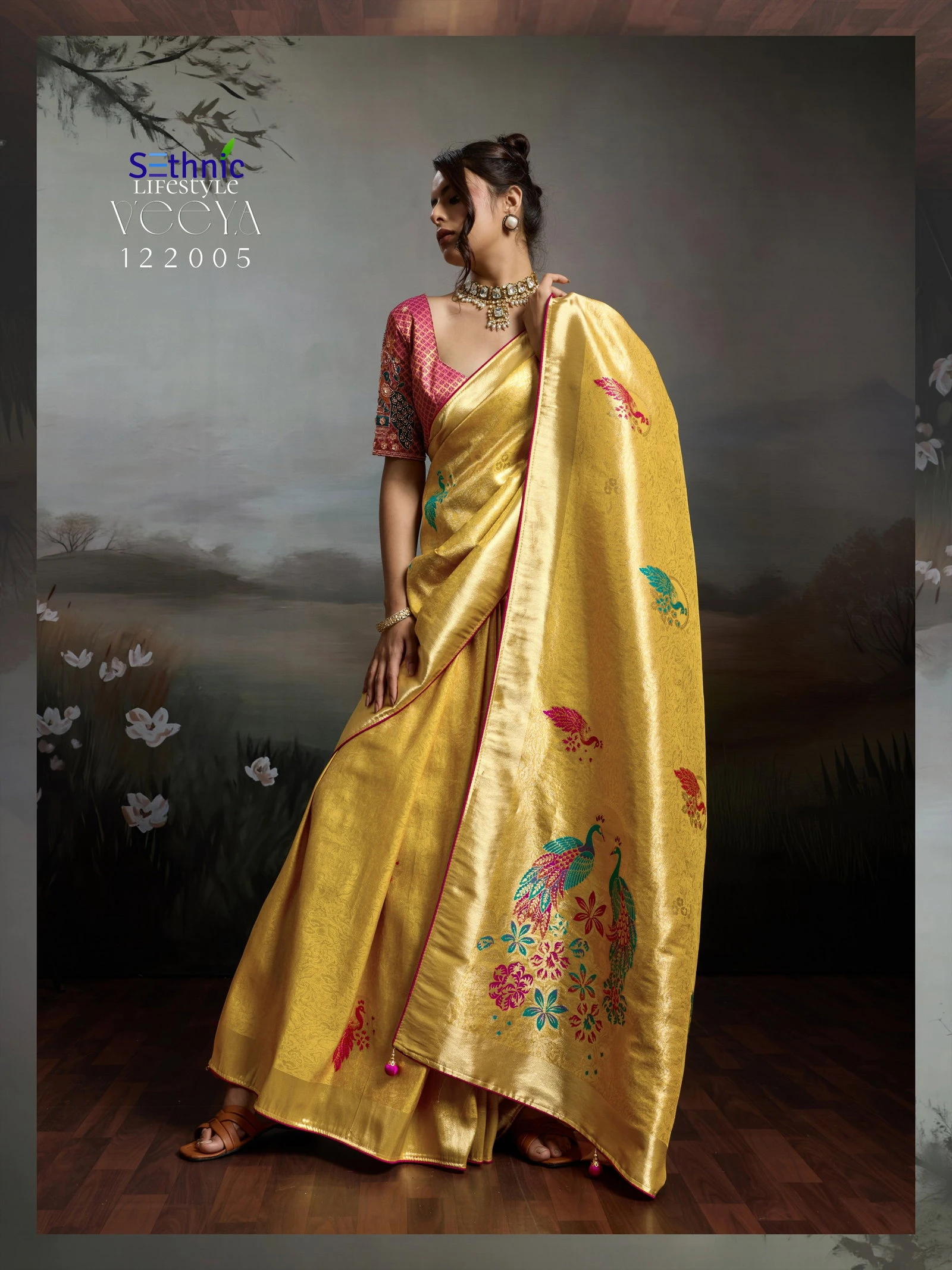 Sethnic Veeya Classic Kahani Banarasi Jacqaurd Designer Saree