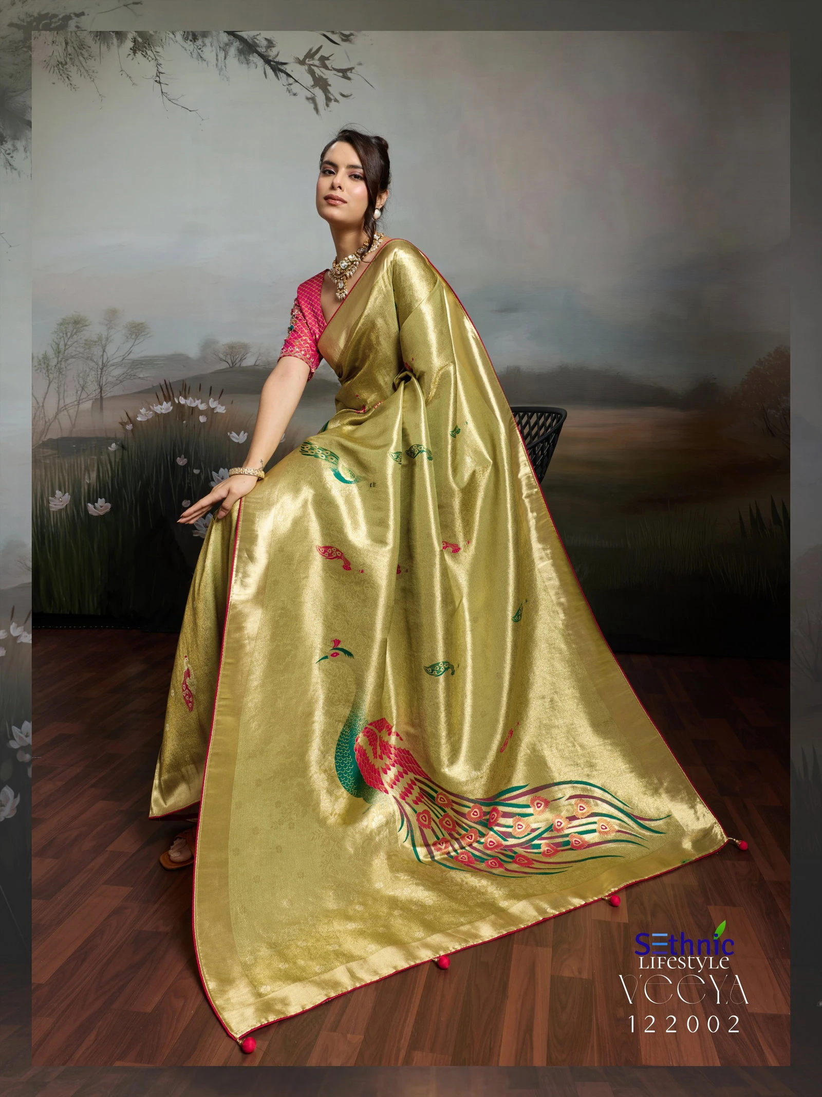 Sethnic Veeya Classic Kahani Banarasi Jacqaurd Designer Saree