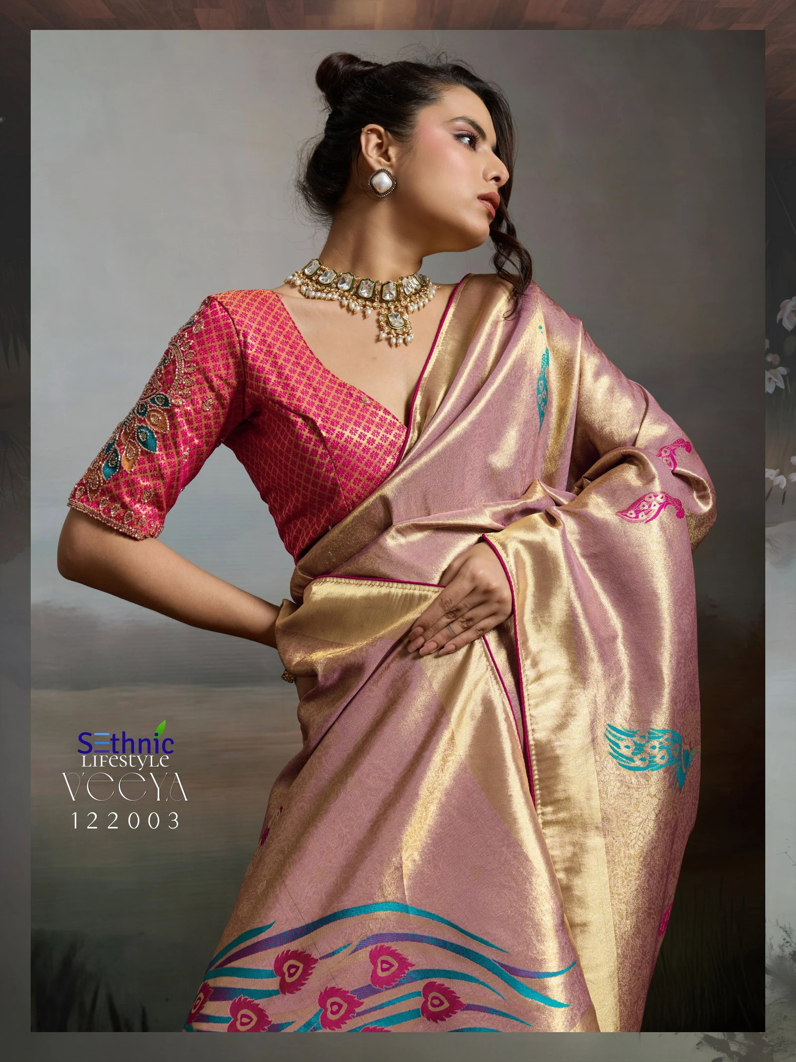 Sethnic Veeya Classic Kahani Banarasi Jacqaurd Designer Saree