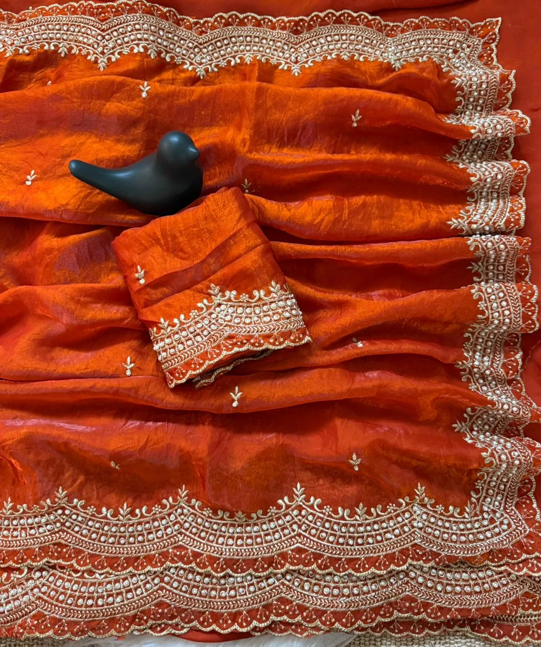 Vt 863 T Fandy Satin Silk Embroidered Saree Collection