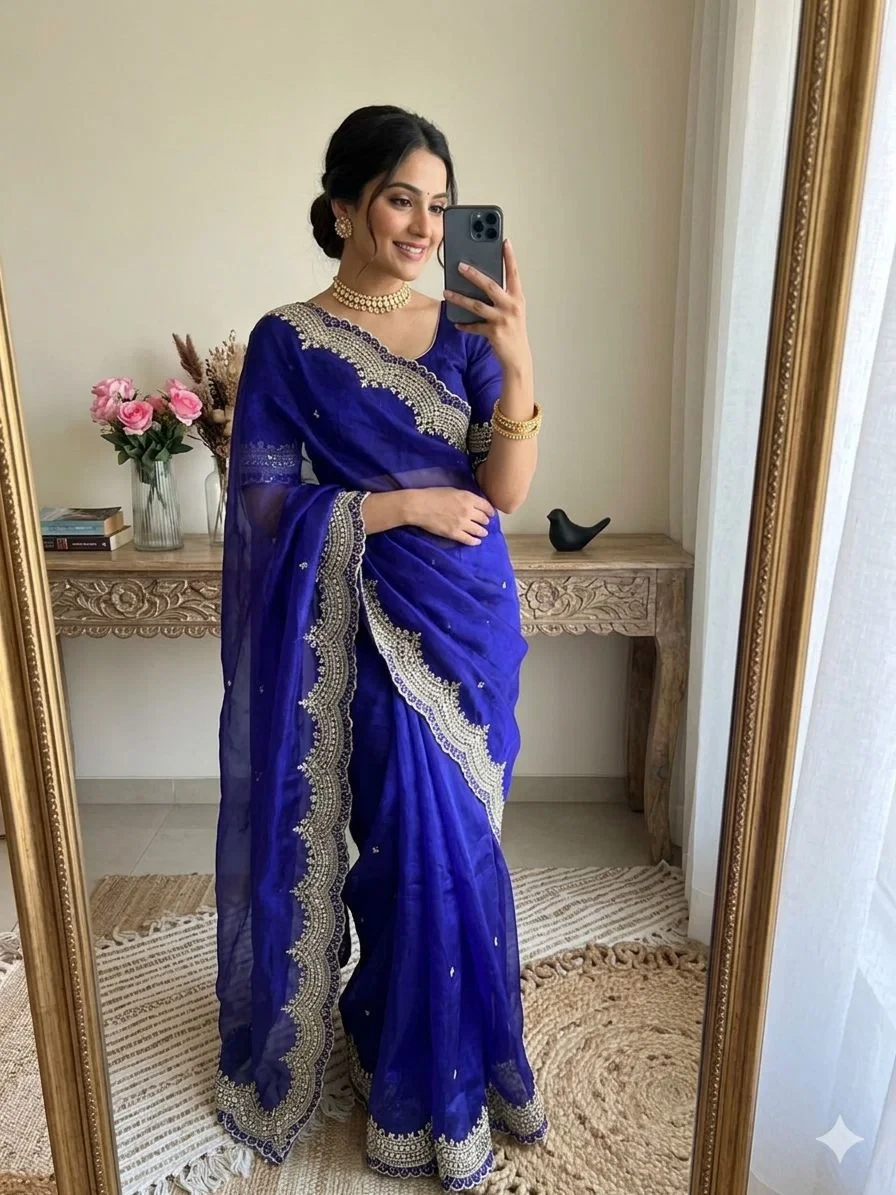 Vt 863 T Fandy Satin Silk Embroidered Saree Collection