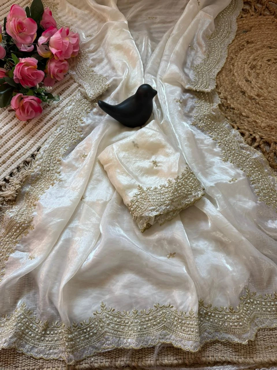 Vt 863 T Fandy Satin Silk Embroidered Saree Collection