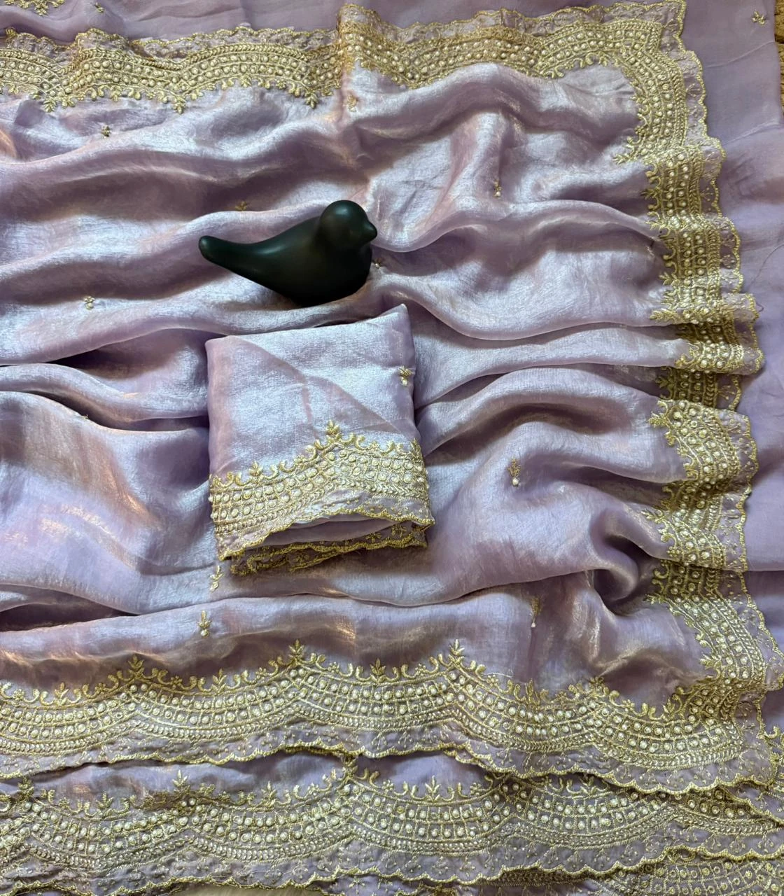 Vt 863 T Fandy Satin Silk Embroidered Saree Collection