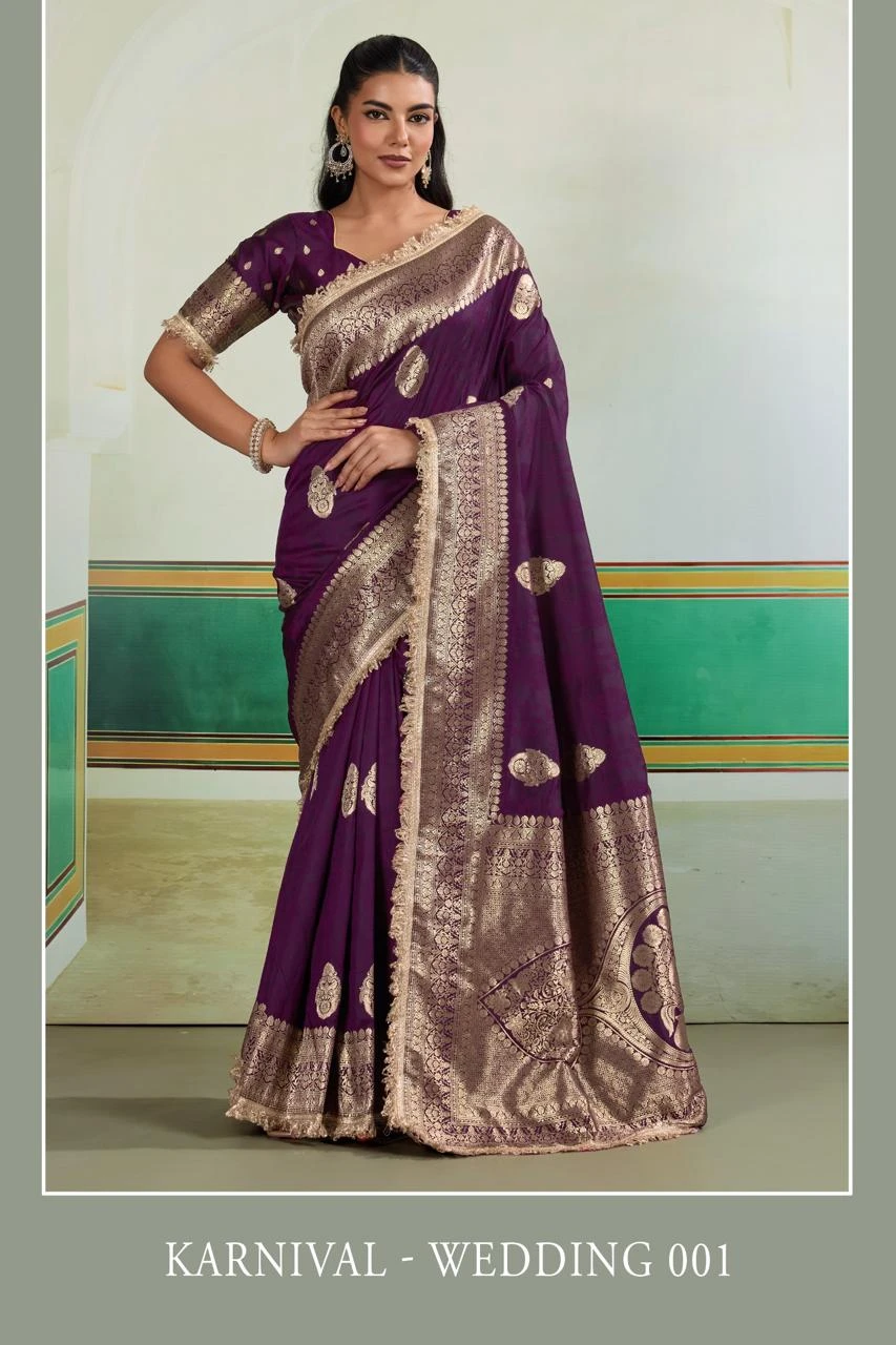 Karnival Wedding 001 to 006 Handloom Weaving Saree