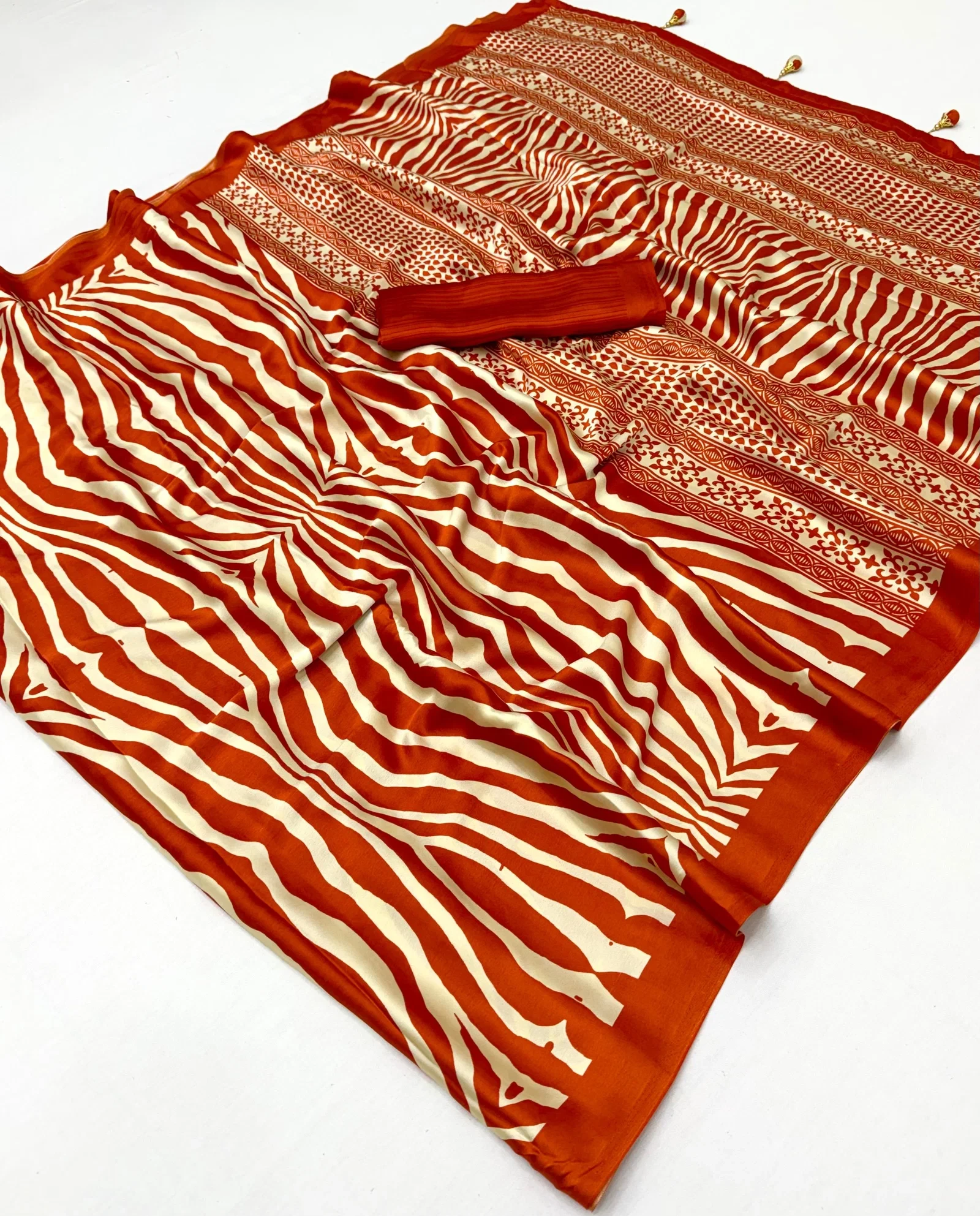 Lux Vol 37 Semi Modal Strip Design Saree Collection