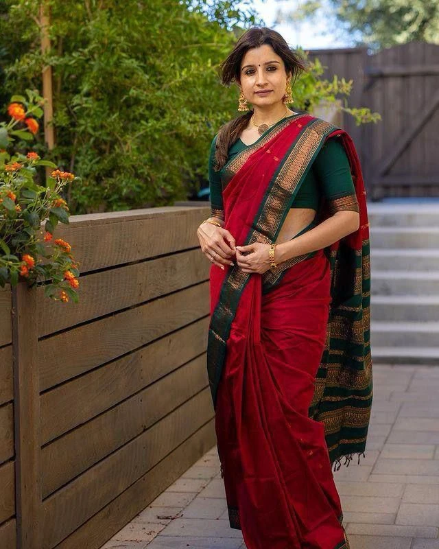 Soft Silk 5044 Lichi Silk Jacquard Work Saree Collection