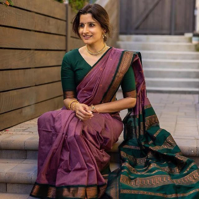 Soft Silk 5044 Lichi Silk Jacquard Work Saree Collection