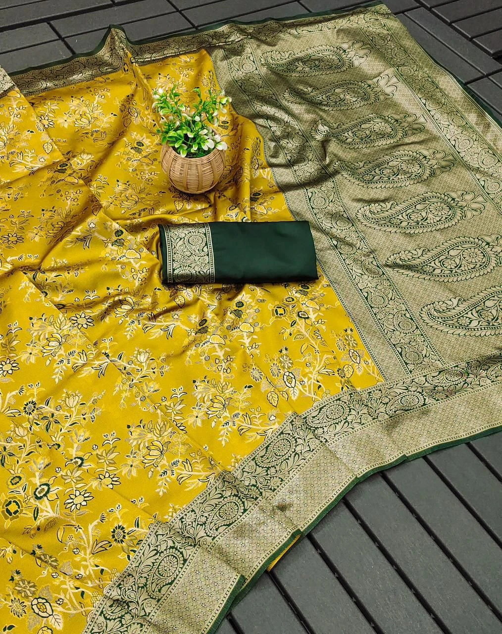 Soft Silk 6002 Lichi Silk Jacquard Work Saree Collection