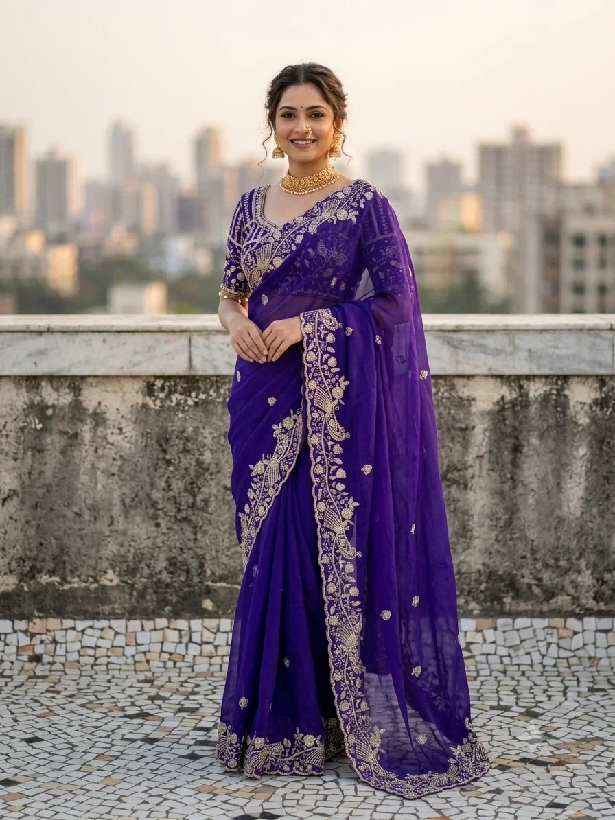 Vt 866 T Fandy Sattin Silk Sequence Saree Collection