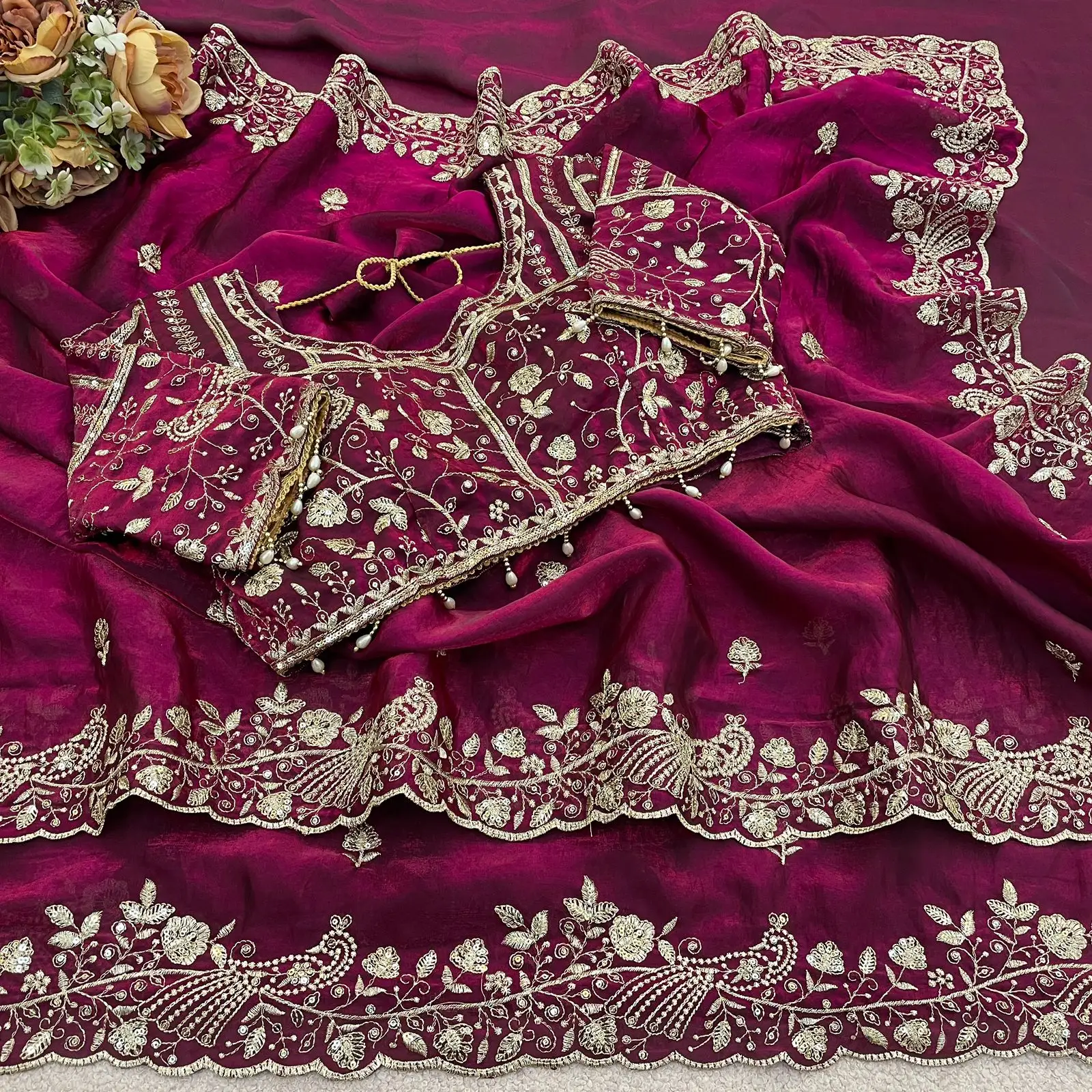 Vt 866 T Fandy Sattin Silk Sequence Saree Collection