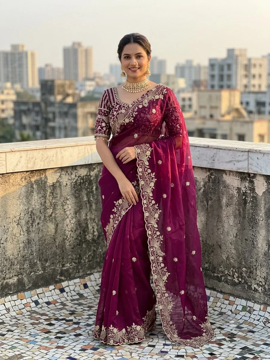 Vt 866 T Fandy Sattin Silk Sequence Saree Collection