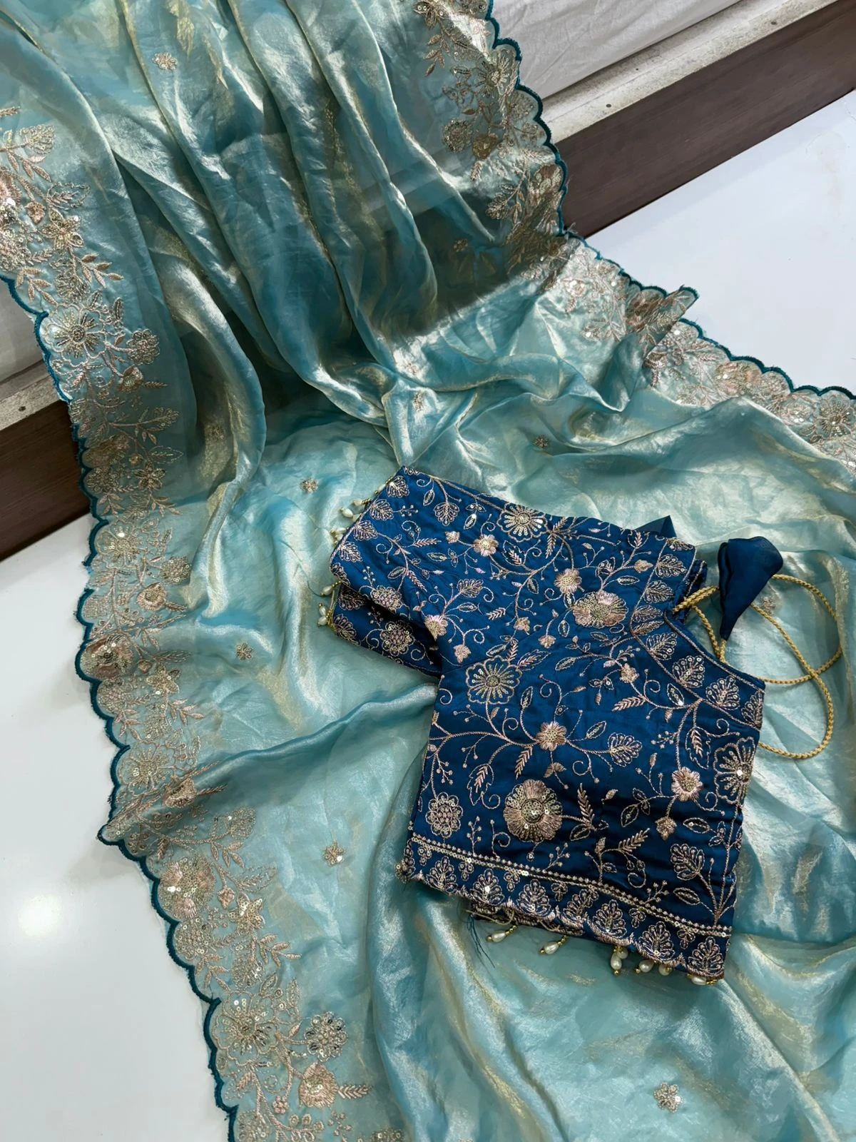 Vt 869 T Fandy Satin Silk Sequence Worked Saree Collection