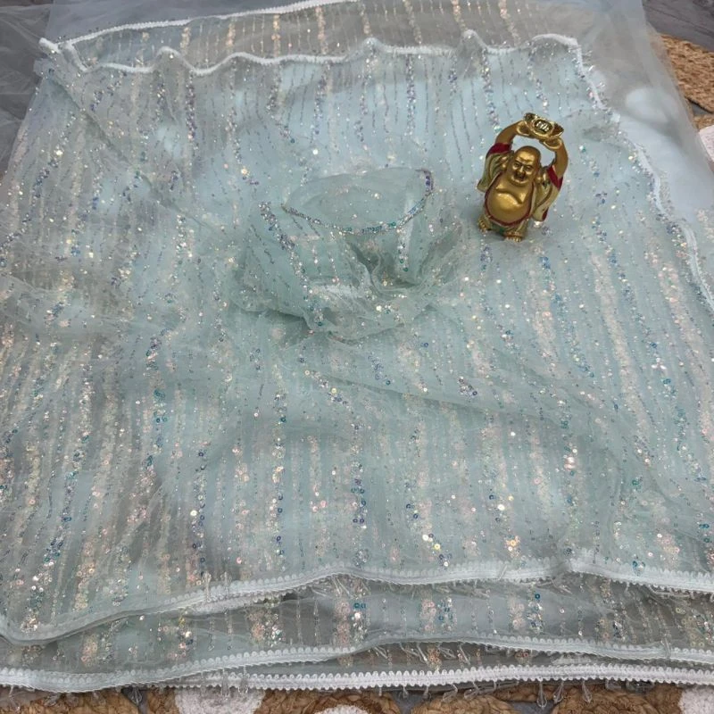 Kc Beed 2 Soft Net Beads Worked Premium Saree Collection
