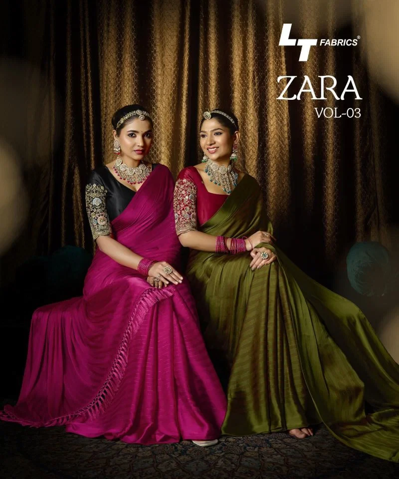Lt Zara Vol 3 Soft Silk Sequence Saree Collection