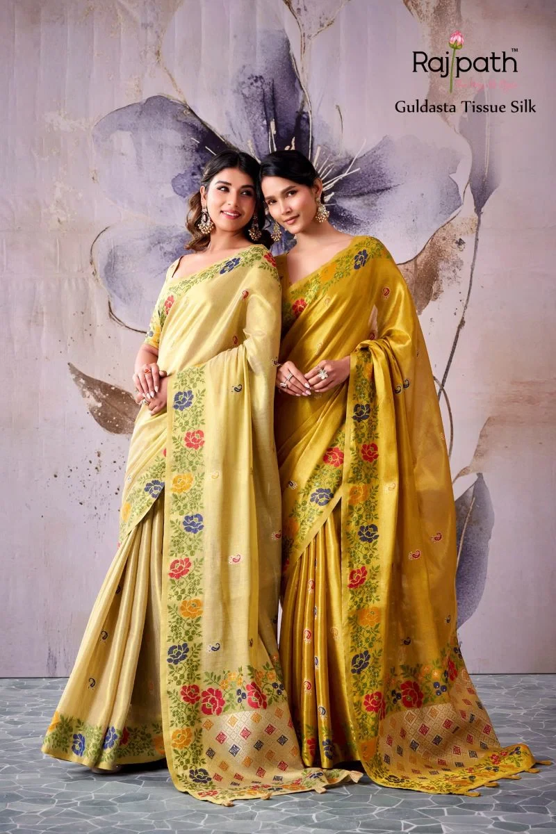 Rajpath Guldasta Tissue Silk Beautiful Saree Collection