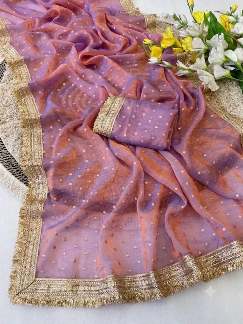 Rajyog Manali Silk Georgette Zari Butti Saree Collection