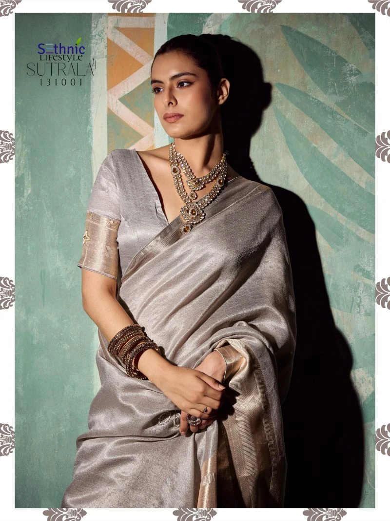 Sethnic Sutrala Vol 4 Tissue Cotton Handwork Saree
