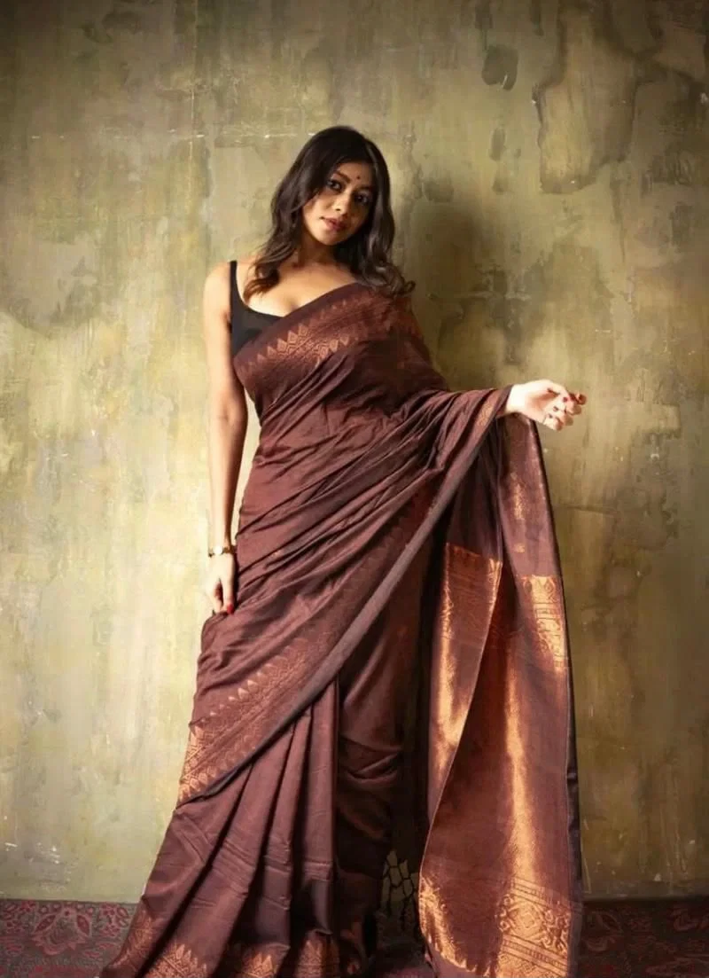 Soft Silk 6012 Lichi Silk Jacquard Work Saree Collection